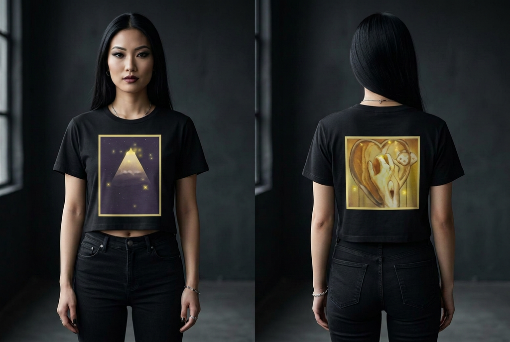 Find the light-"Jesus is the way, the truth, and the light." Women's French Terry Mid-Length Boxy Top