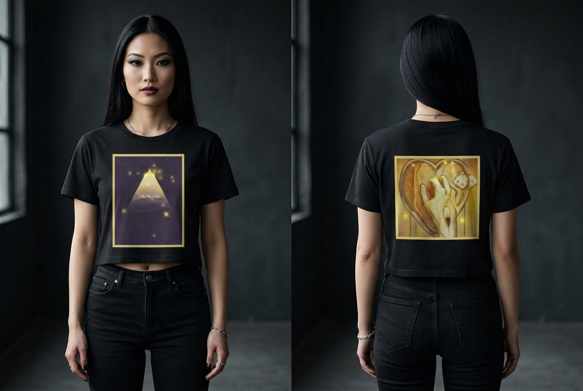 Find the light-"Jesus is the way, the truth, and the light." Women's French Terry Mid-Length Boxy Top