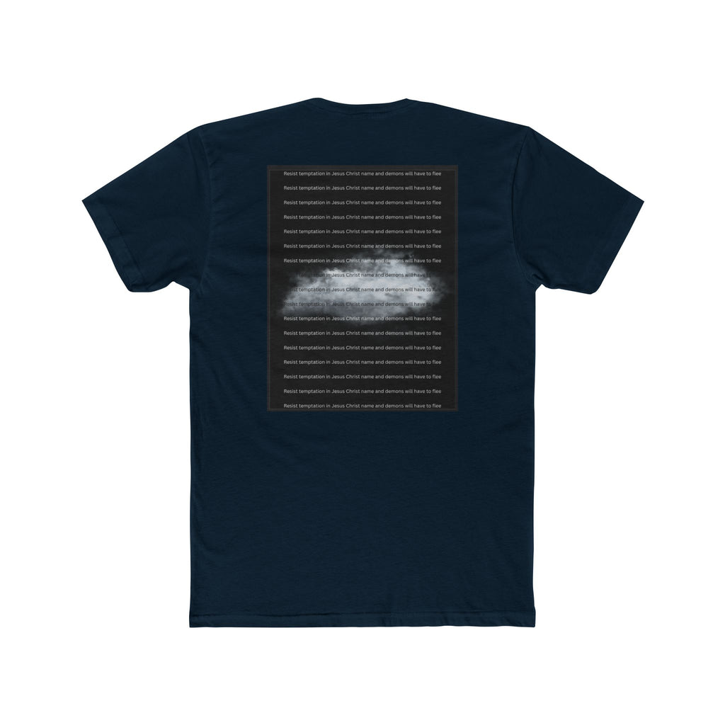 "Resist Temptation" – Succubus & Incubus Spiritual Warfare Unisex Cotton Crew Tee