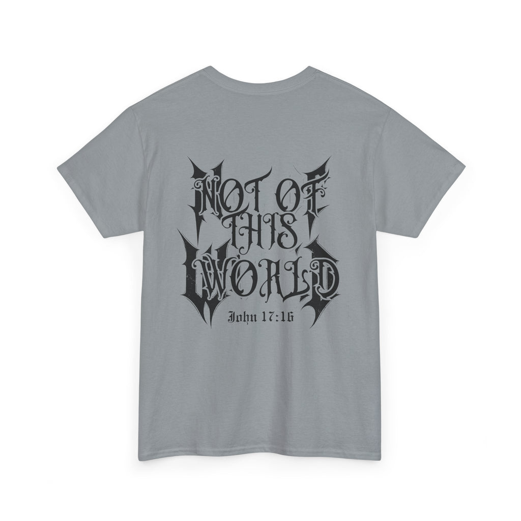 John 17:16 Not Of This World -Unisex Heavy Cotton Tee