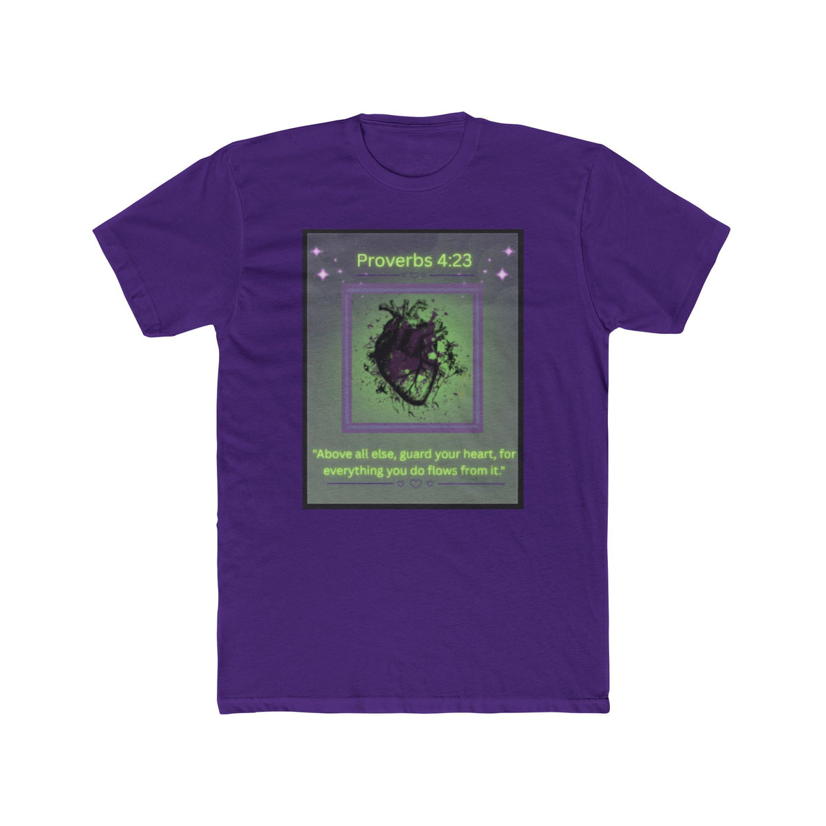 "Guard Your Heart" – Proverbs 4:23 Unisex Cotton Crew Tee
