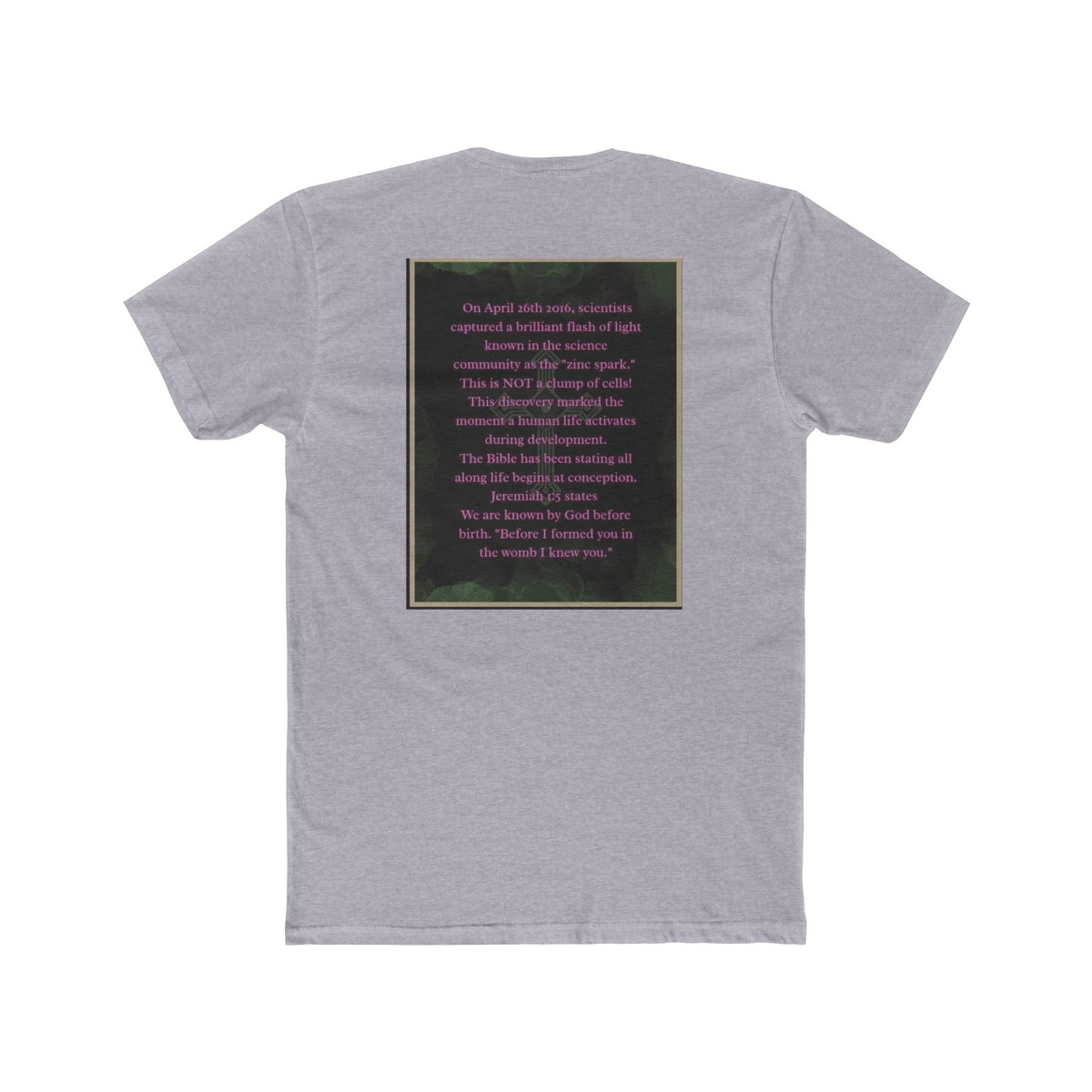 "Science Saw the Spark, Scripture Knew the Source" – Life Begins at Conception Tee