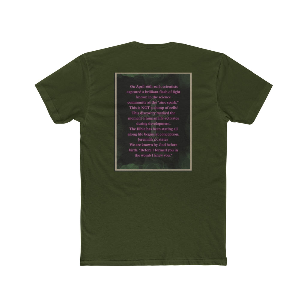"Science Saw the Spark, Scripture Knew the Source" – Life Begins at Conception Tee