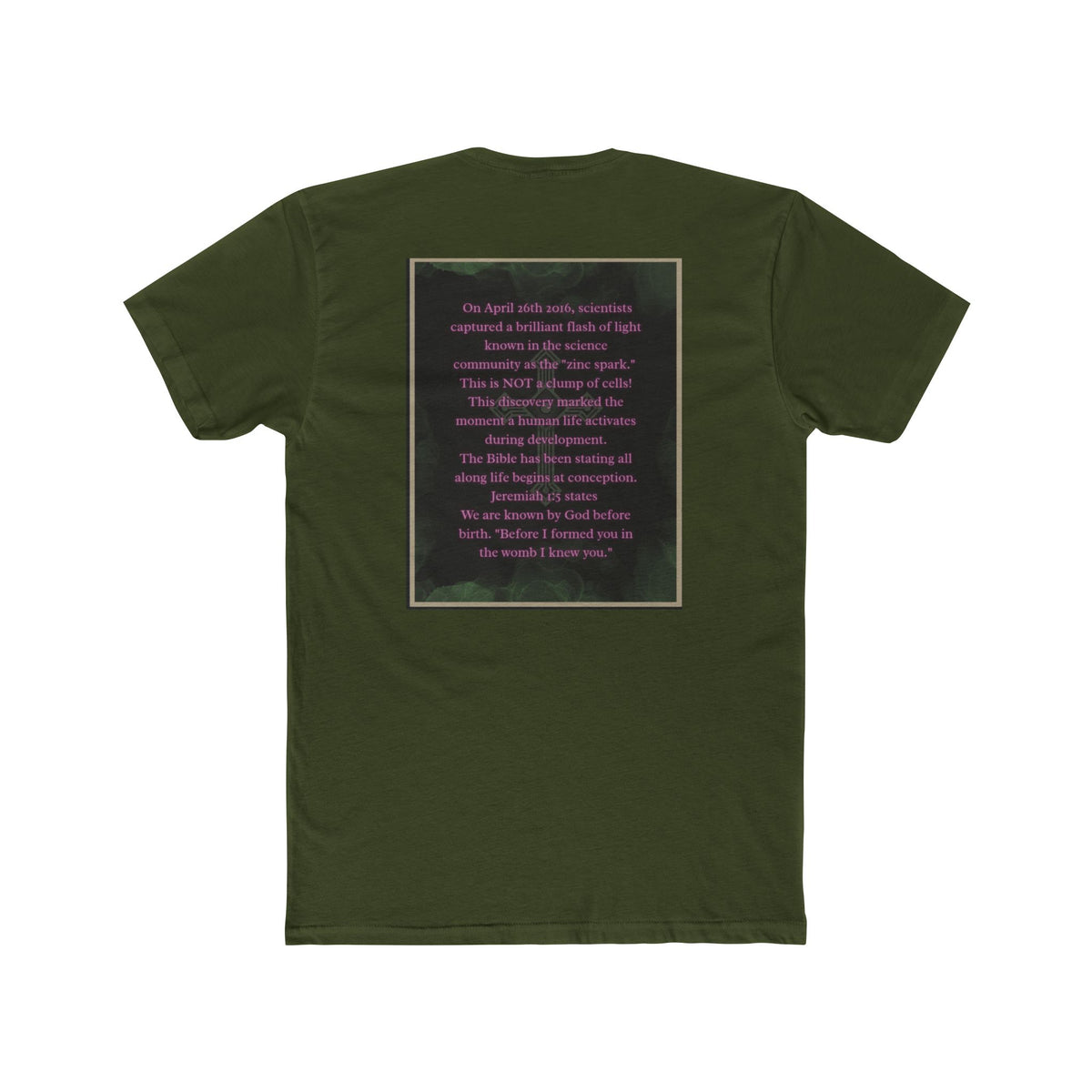 "Science Saw the Spark, Scripture Knew the Source" – Life Begins at Conception Tee