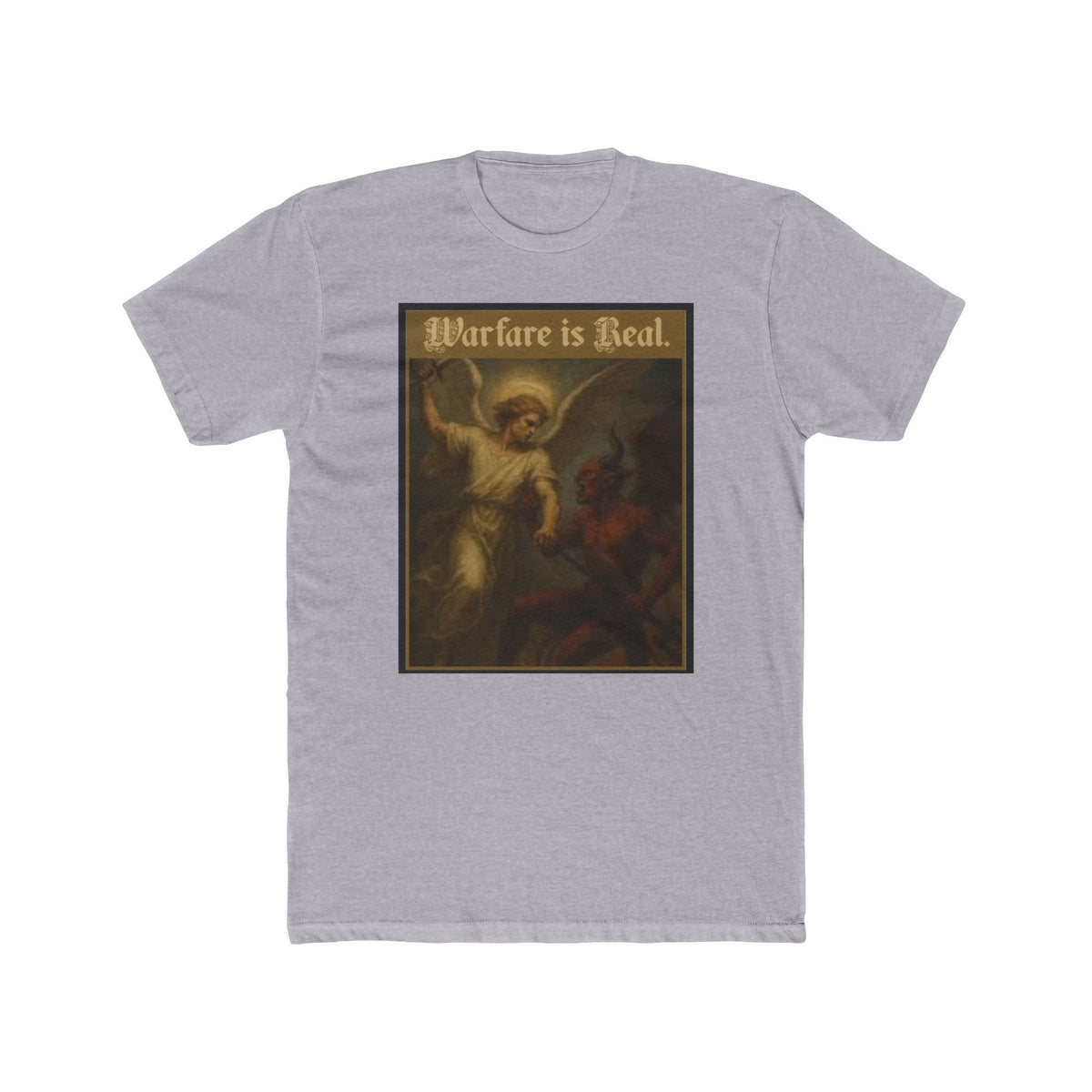 "Warfare Is Real" – Spiritual Battle Tee