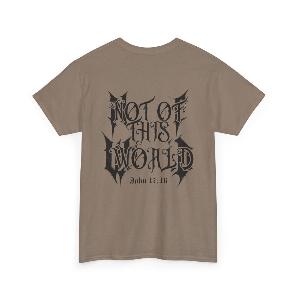 John 17:16 Not Of This World -Unisex Heavy Cotton Tee