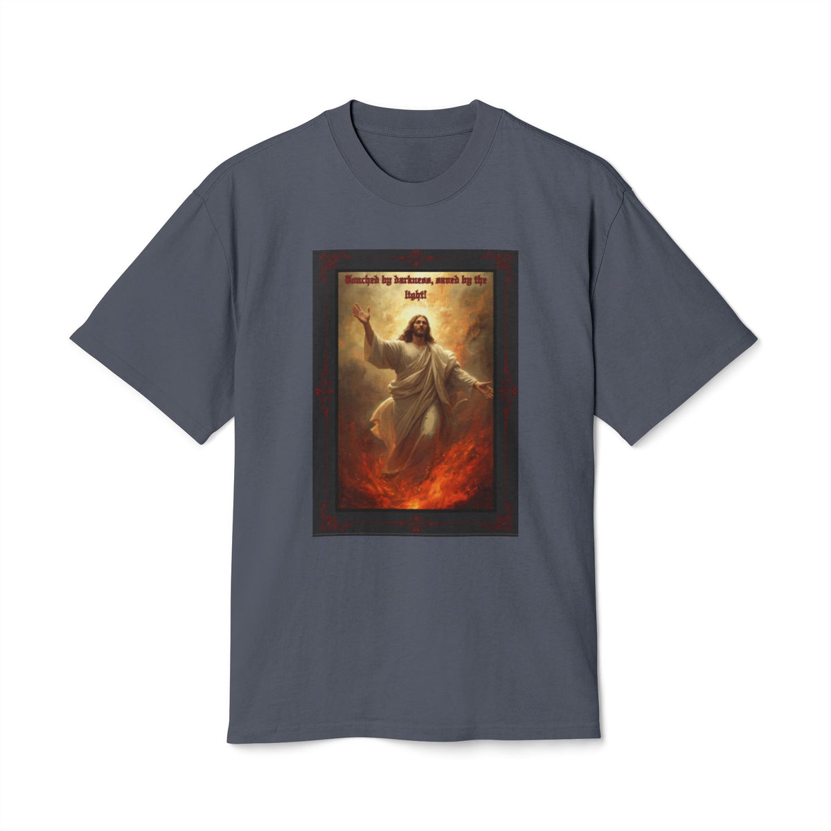 Set Apart Collection- “Touched My Darkness • Saved by Light” -Unisex Heavy Faded Tee