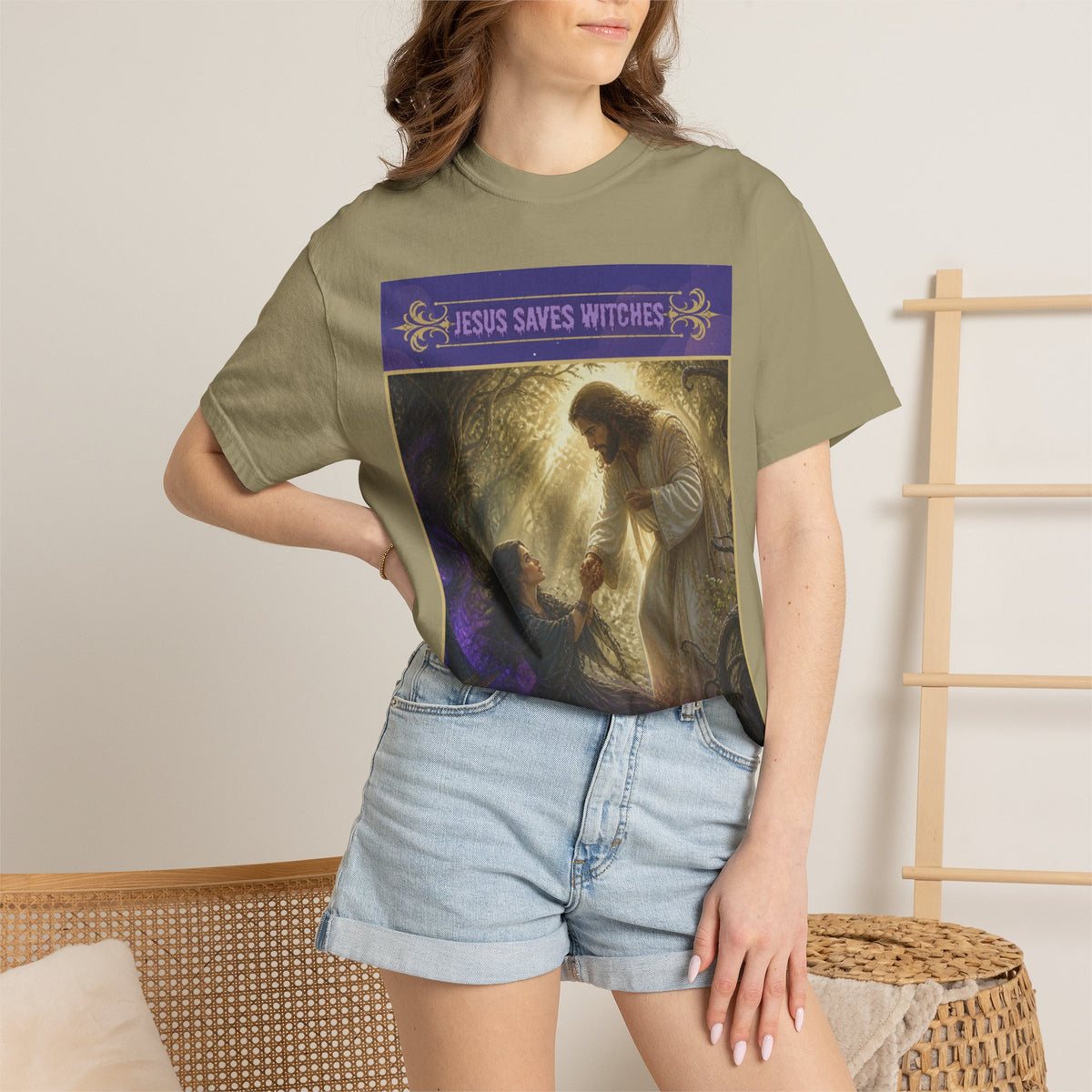 Jesus Saves Witches-Front and back T-shirt