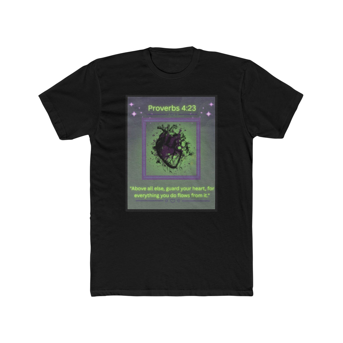 "Guard Your Heart" – Proverbs 4:23 Unisex Cotton Crew Tee