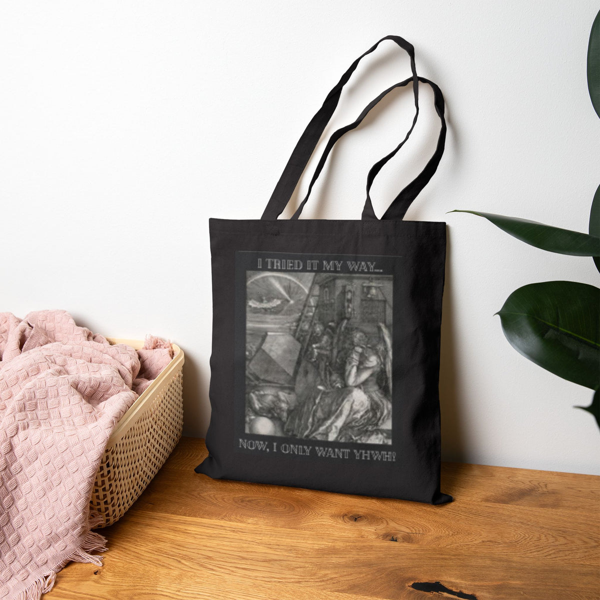 "I Tried It My Way... Now I Only Want YHWH" — Vintage Renaissance Art Tote Bag