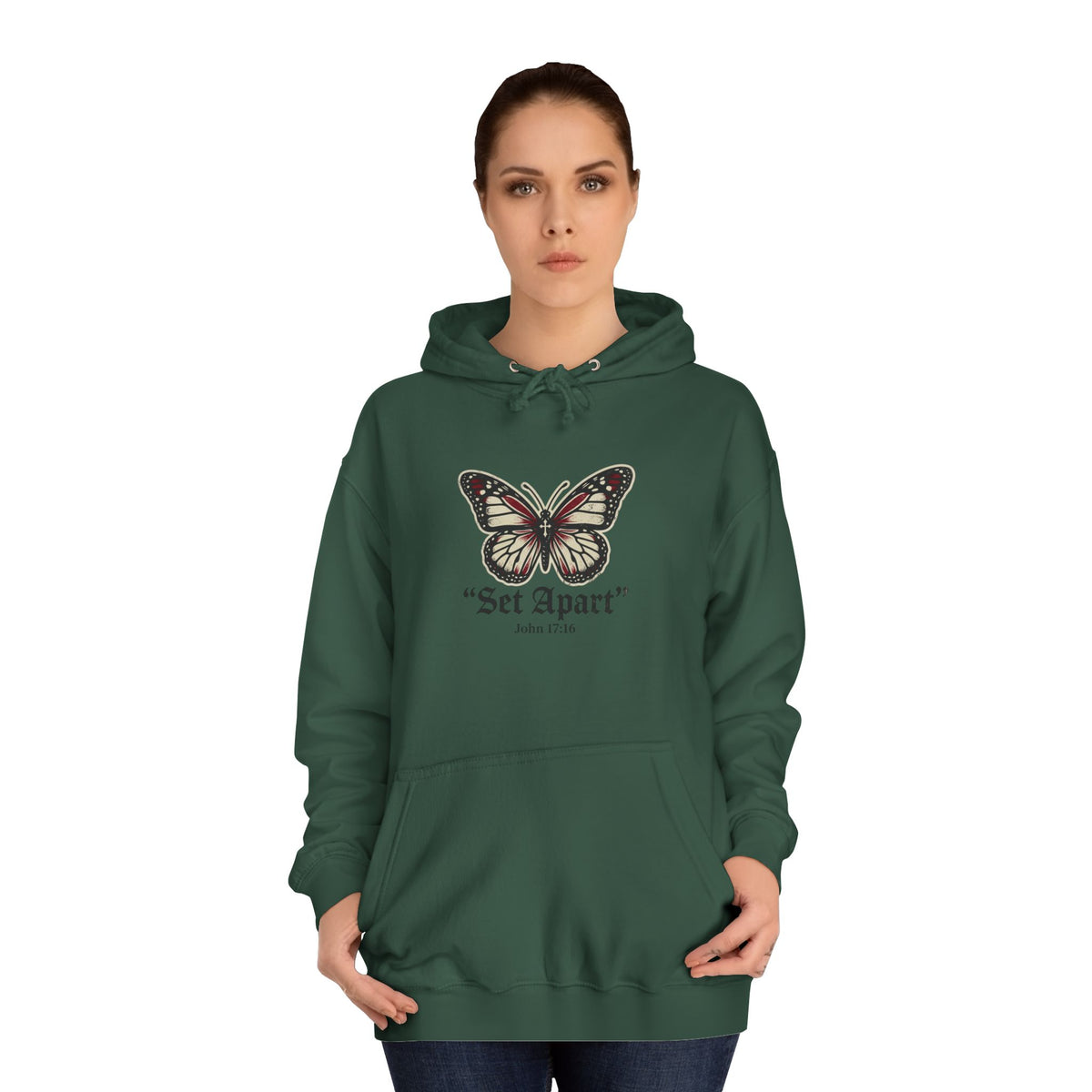 Butterfly 'Set Apart' Hoodie – Inspirational Graphic College Hoodie
