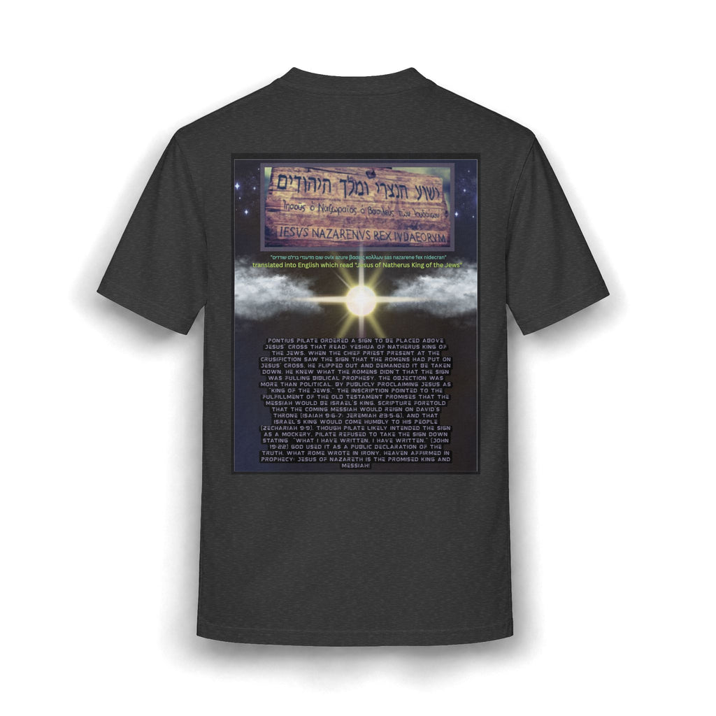 Jesus Crucifixion Art Tee — Vintage Religious (front and back)