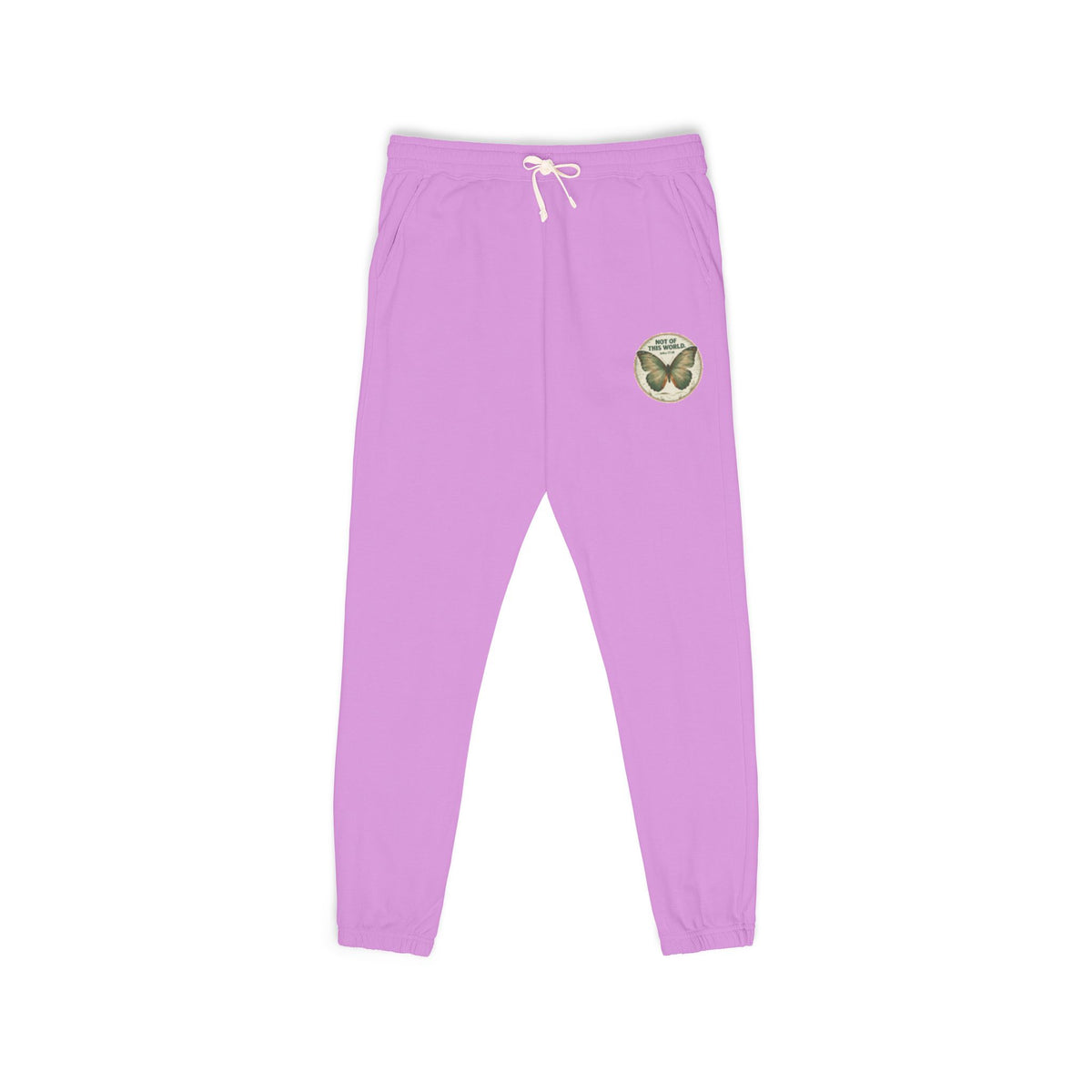 Set Apart Butterfly Emblem (John 17:16)-Dyed Fleece Sweatpants