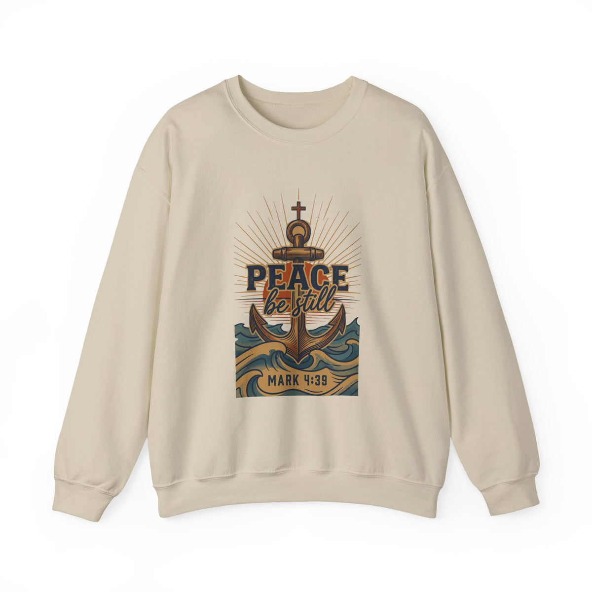 Peace Be Still Anchor Sweatshirt | Christian Men’s Apparel, Mark 4:39