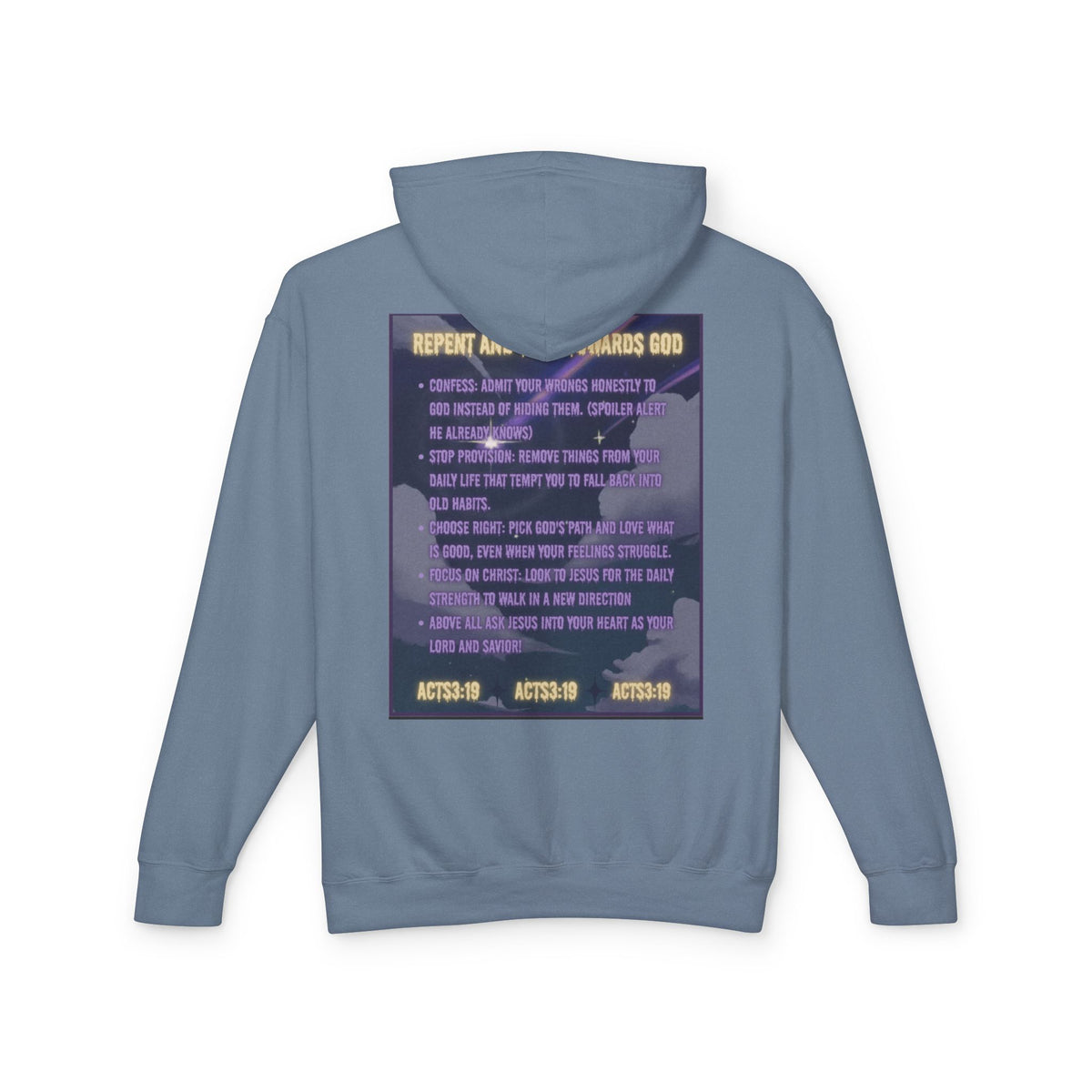 "Jesus Saves Witches" Lightweight Hooded Sweatshirt