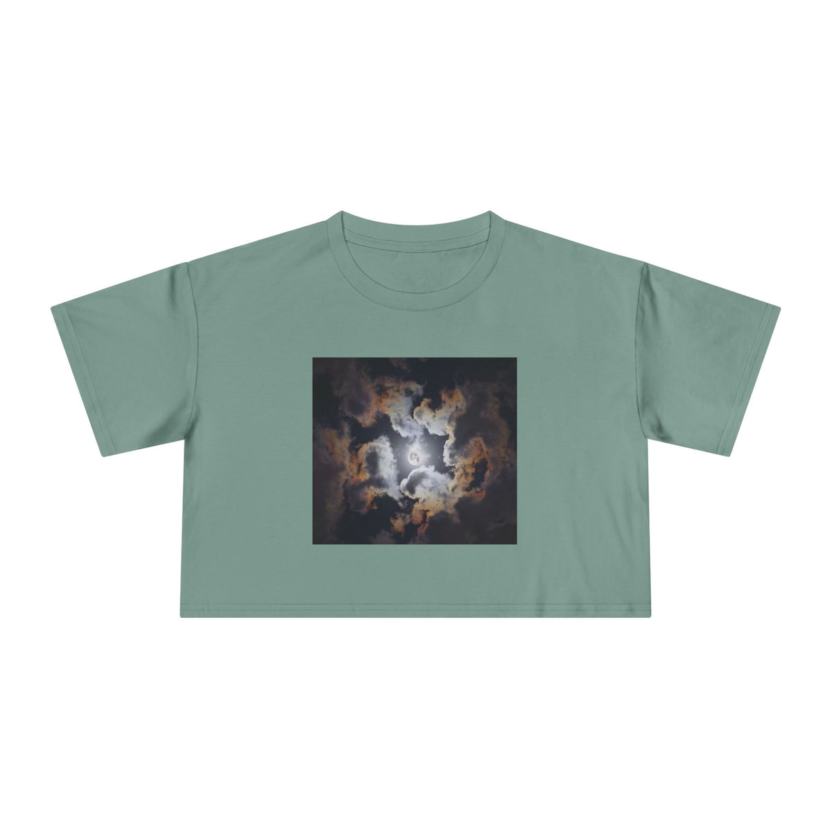 Psalm 19:1: "The Heavens Declare" — Polaroid Sky Women's Crop Tee