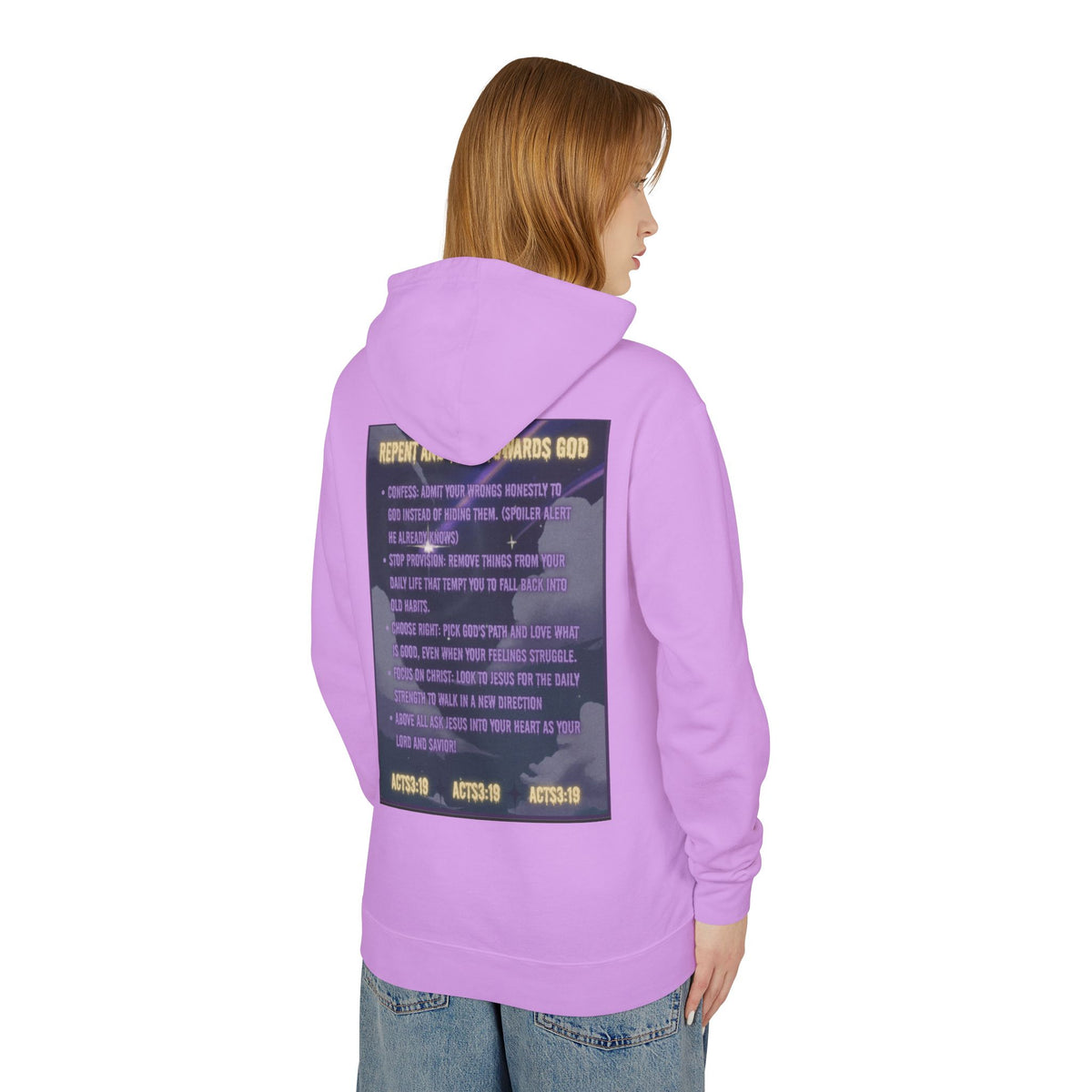"Jesus Saves Witches" Lightweight Hooded Sweatshirt