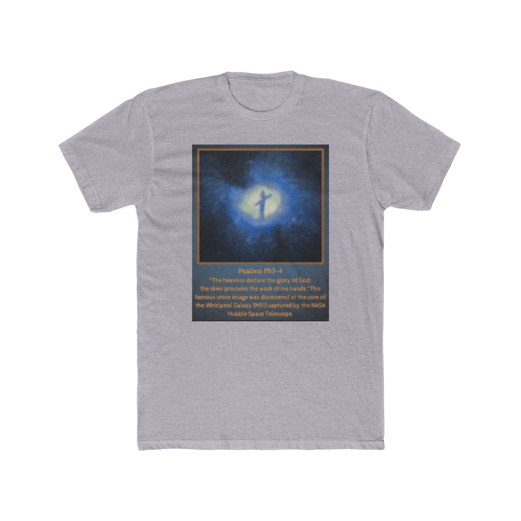 Cross in the Cosmos- Whirlpool Galaxy Unisex Cotton Crew Tee