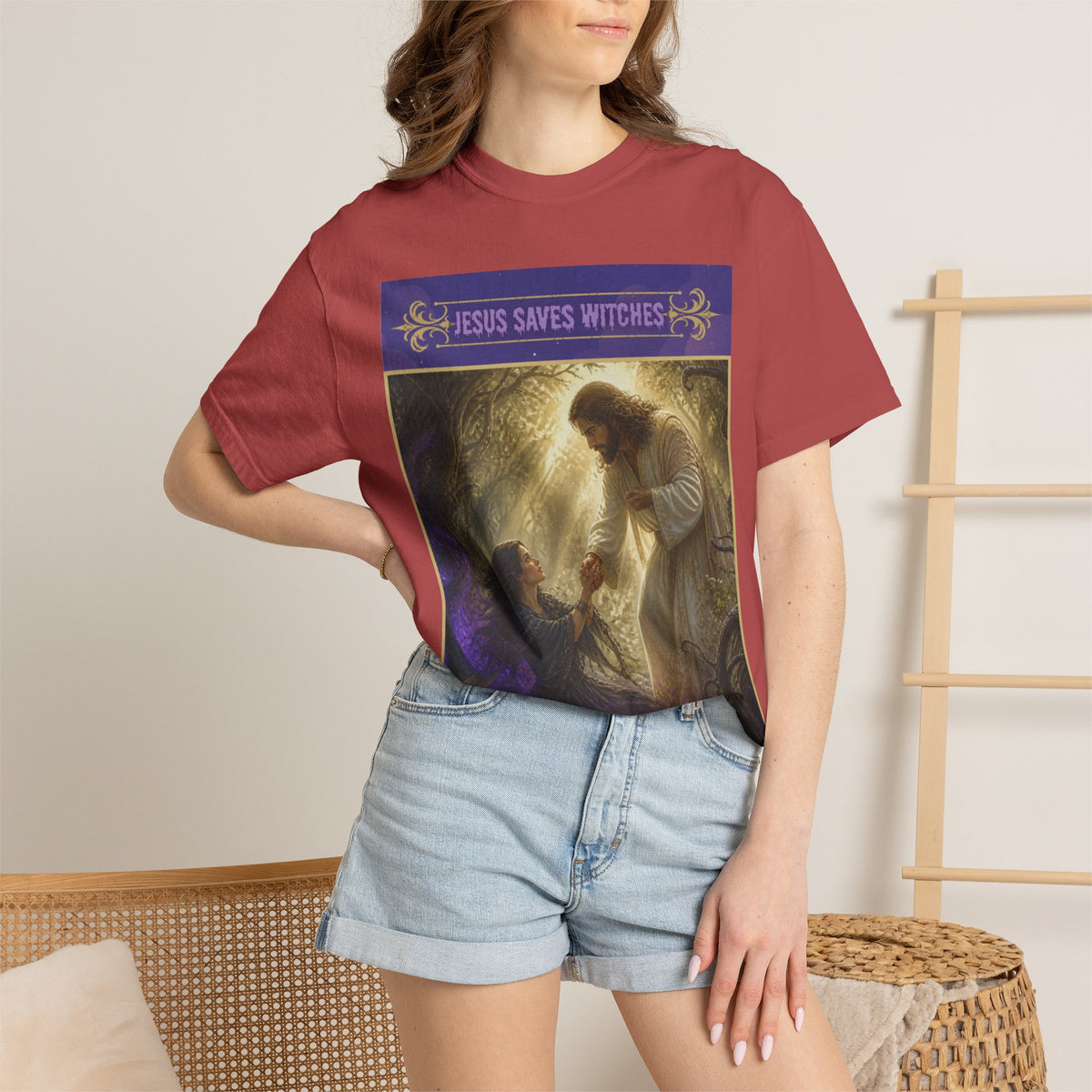Jesus Saves Witches-Front and back T-shirt
