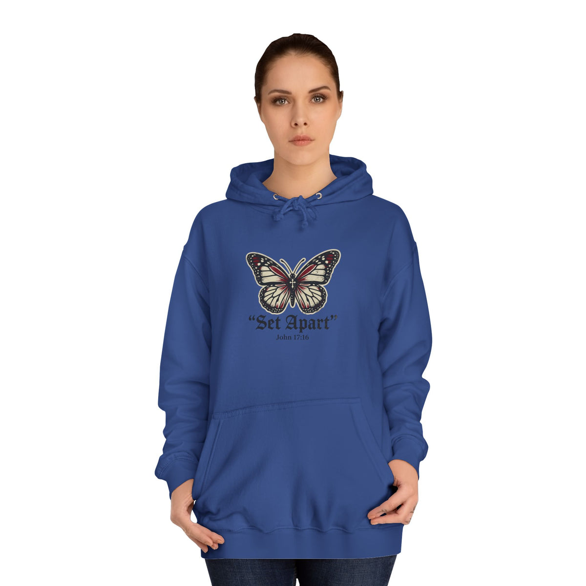 Butterfly 'Set Apart' Hoodie – Inspirational Graphic College Hoodie