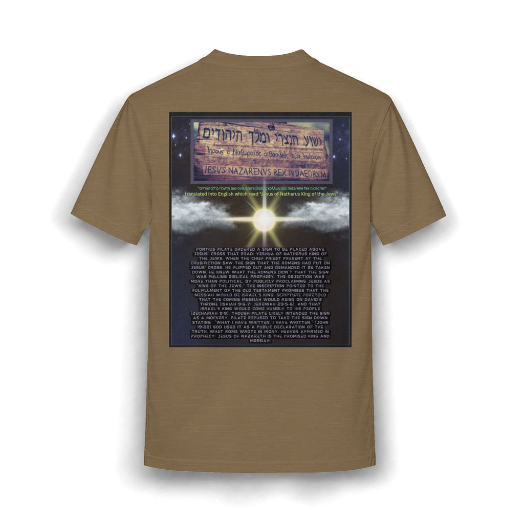 Jesus Crucifixion Art Tee — Vintage Religious (front and back)