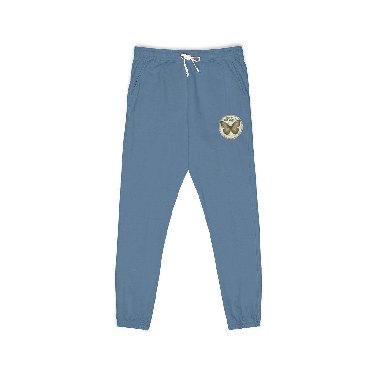 Set Apart Butterfly Emblem (John 17:16)-Dyed Fleece Sweatpants