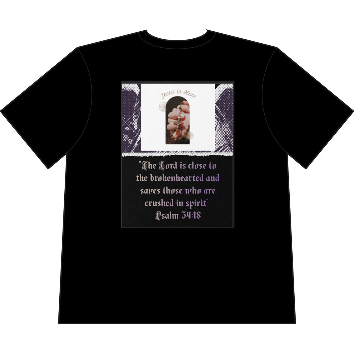 God Is Near to the Brokenhearted T-Shirt – Psalm 34:18 Original Emo Tee