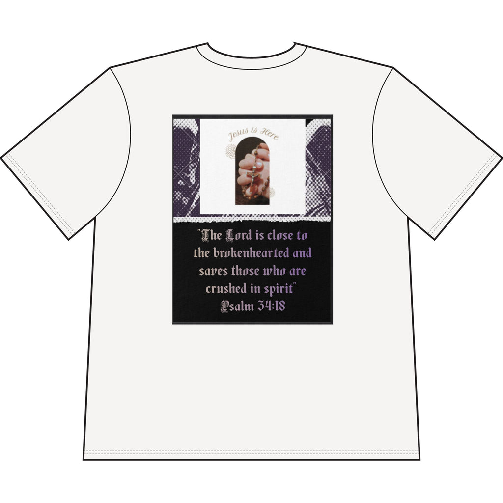 God Is Near to the Brokenhearted T-Shirt – Psalm 34:18 Original Emo Tee