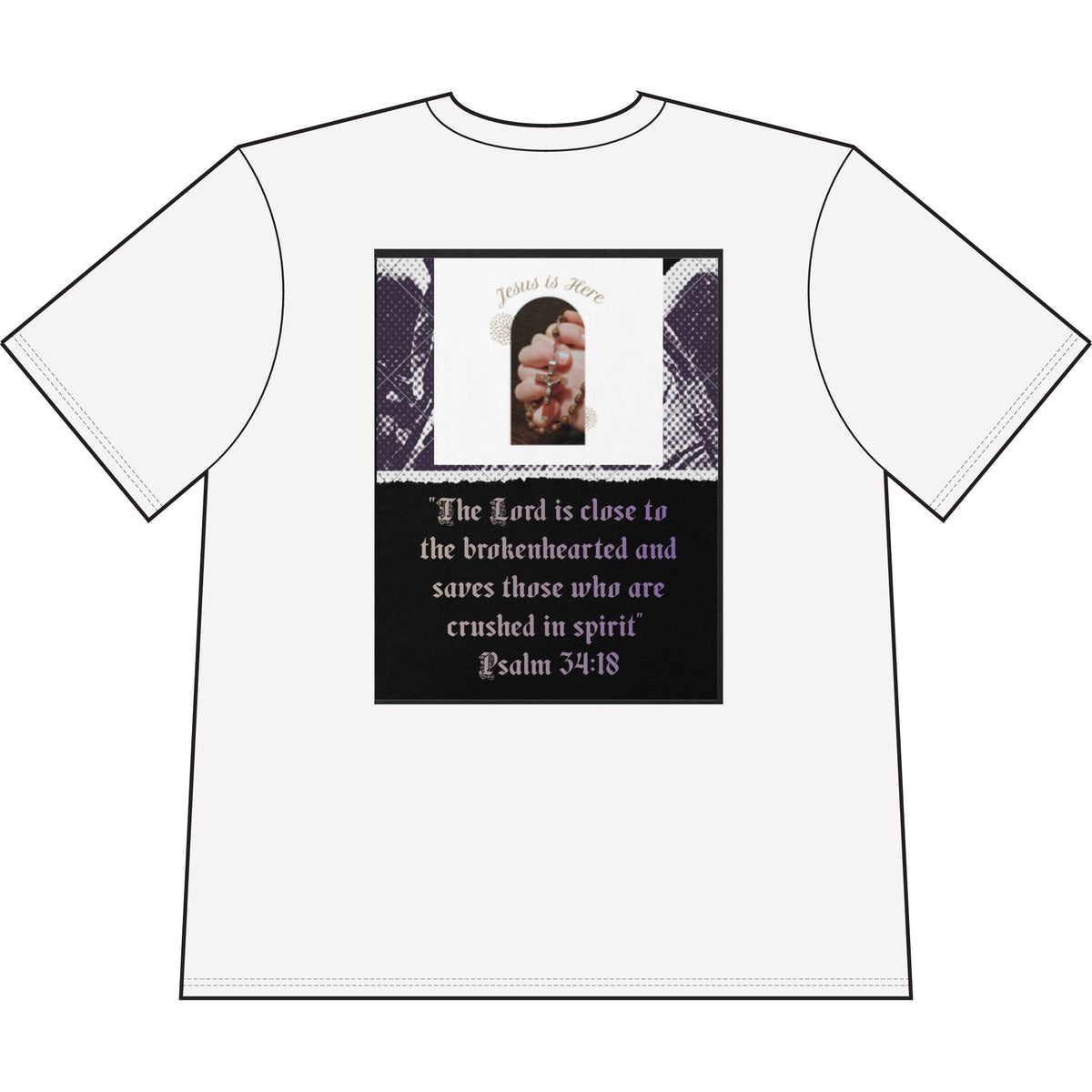 God Is Near to the Brokenhearted T-Shirt – Psalm 34:18 Original Emo Tee