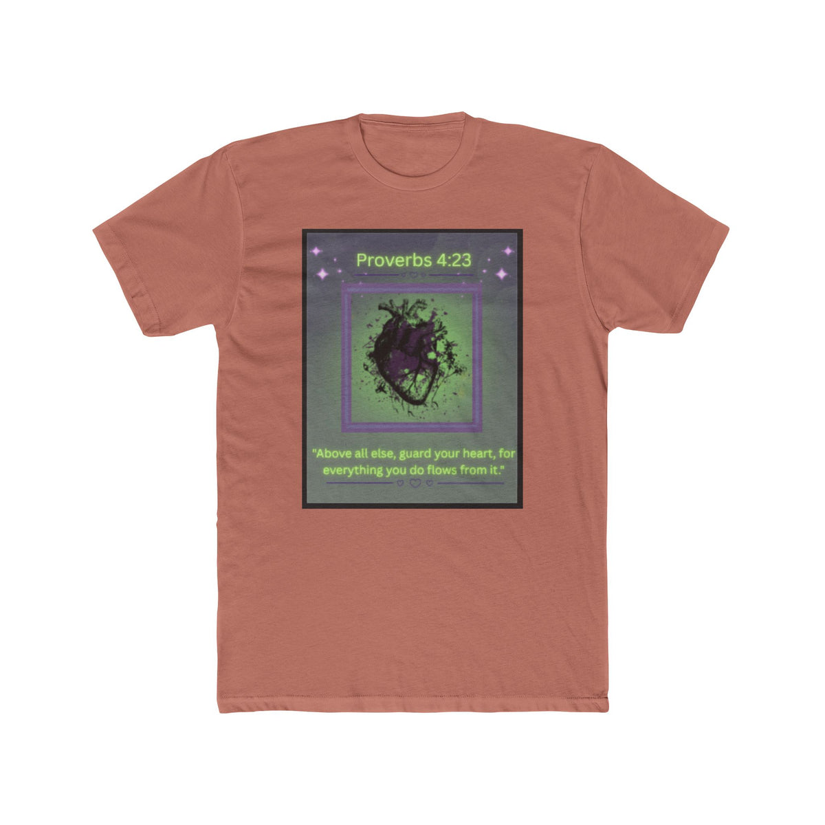 "Guard Your Heart" – Proverbs 4:23 Unisex Cotton Crew Tee