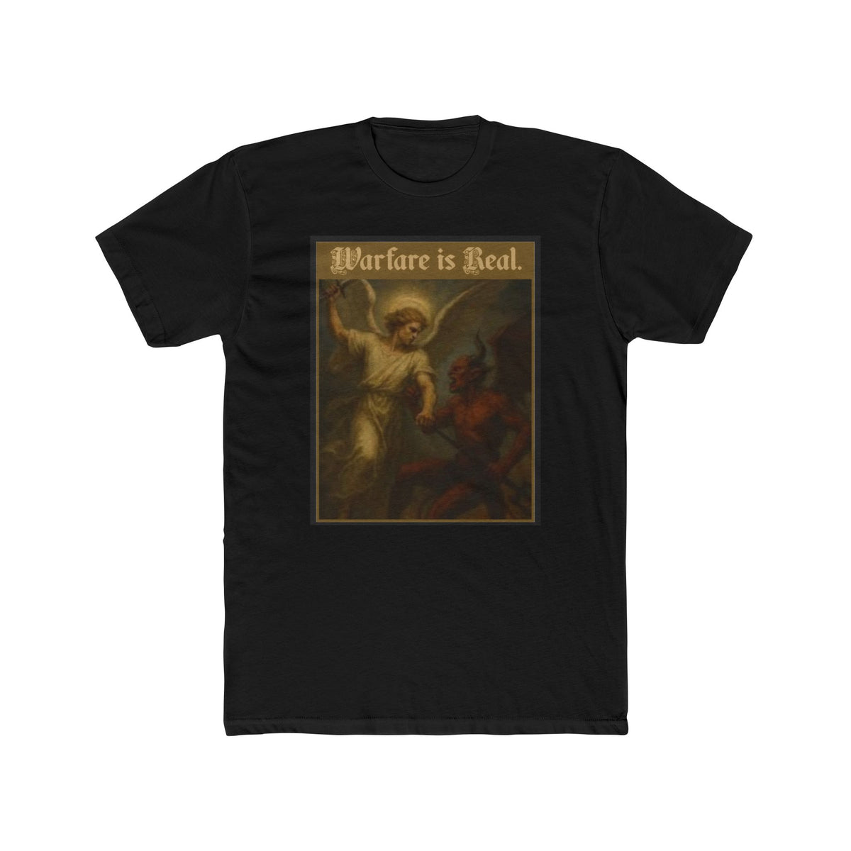"Warfare Is Real" – Spiritual Battle Tee