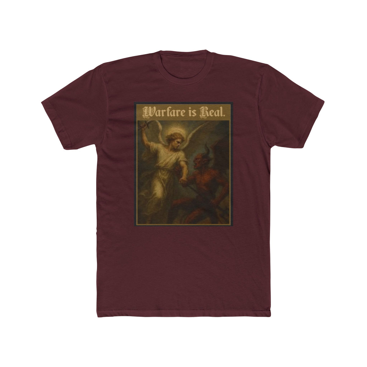 "Warfare Is Real" – Spiritual Battle Tee