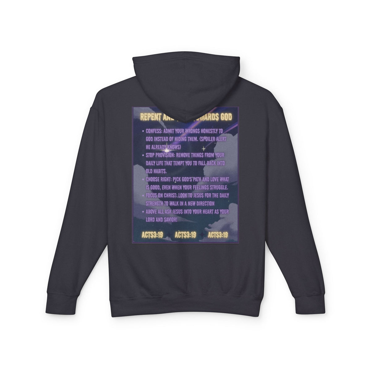 "Jesus Saves Witches" Lightweight Hooded Sweatshirt