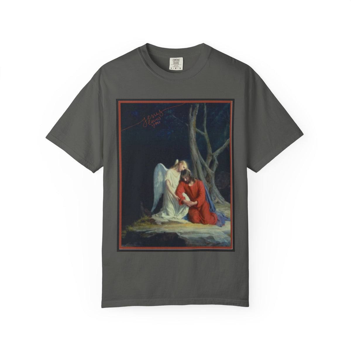 The one who comforts us in our afflictions — Women's Vintage Gothic Illustration Tee