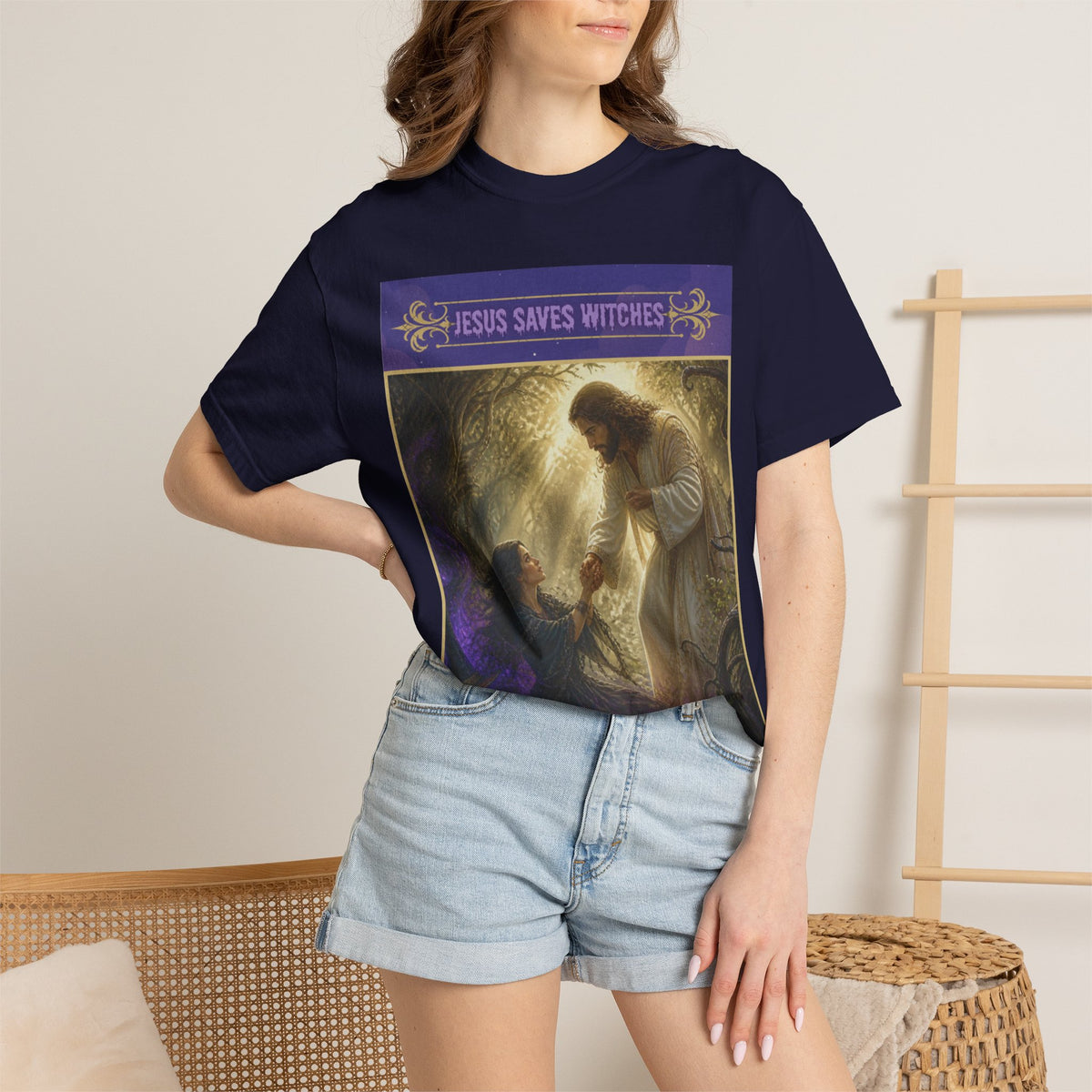 Jesus Saves Witches-Front and back T-shirt