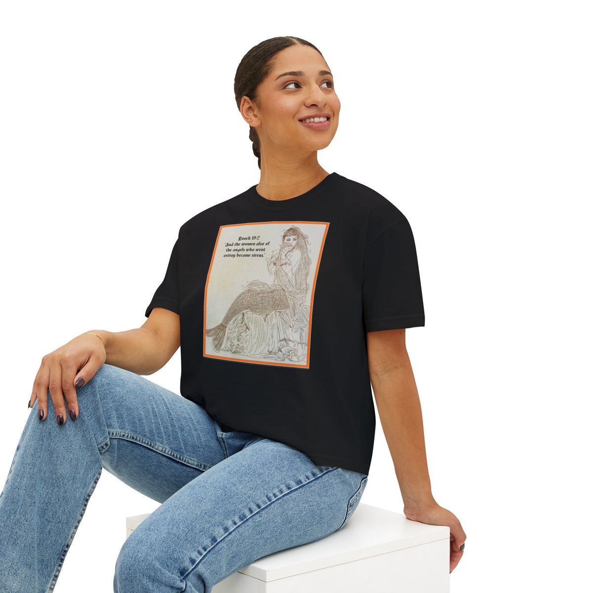 Enoch 19:2 — "Sirens" Front and Back Women's Boxy Tee