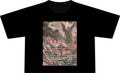 Psalms 91:11: "For He shall give His angels charge over you" Women's Crop Tee Front & Back