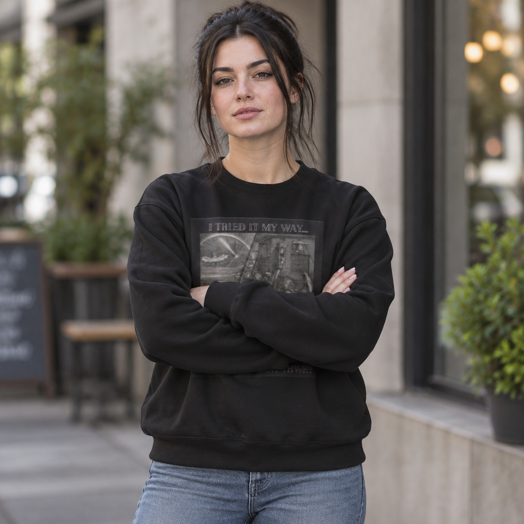 "I Tried It My Way... Now I Only Want YHWH" Graphic Crewneck Sweatshirt