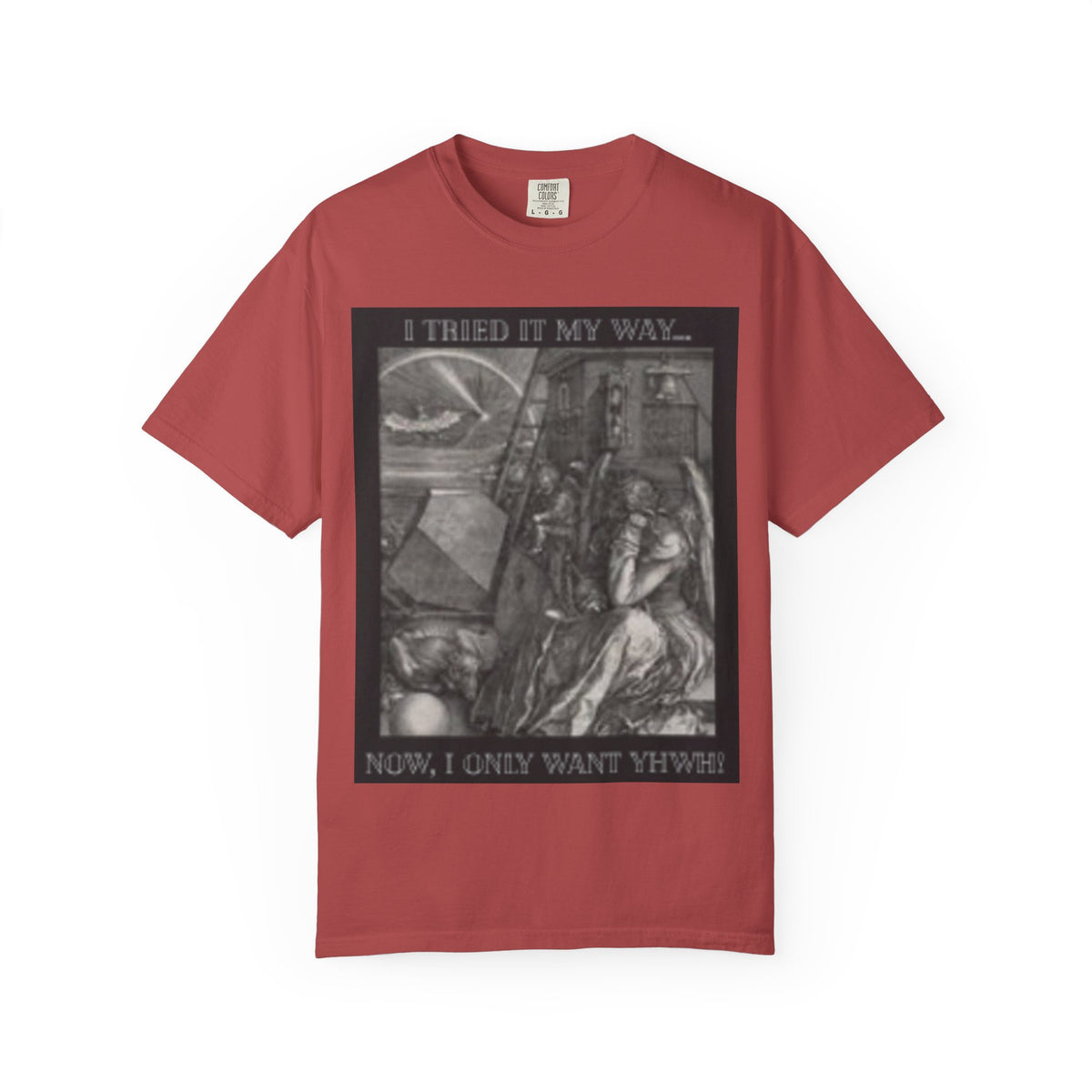 "I Tried It My Way... Now I Only Want YHWH" T-Shirt — Vintage Gothic Illustration Tee