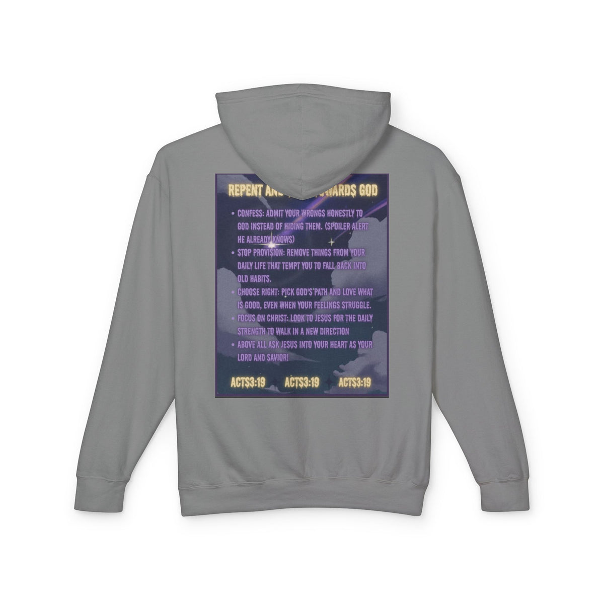 "Jesus Saves Witches" Lightweight Hooded Sweatshirt