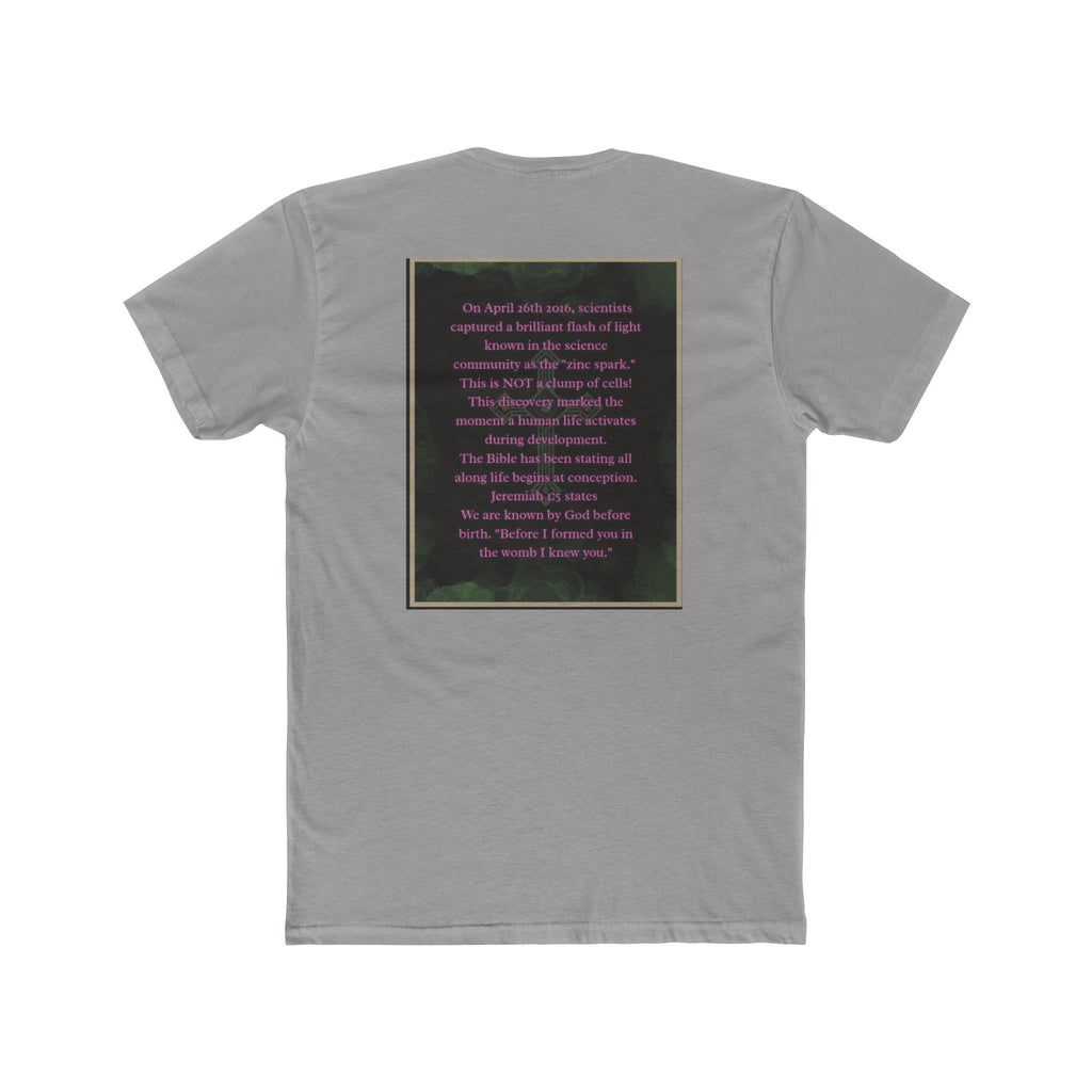 "Science Saw the Spark, Scripture Knew the Source" – Life Begins at Conception Tee