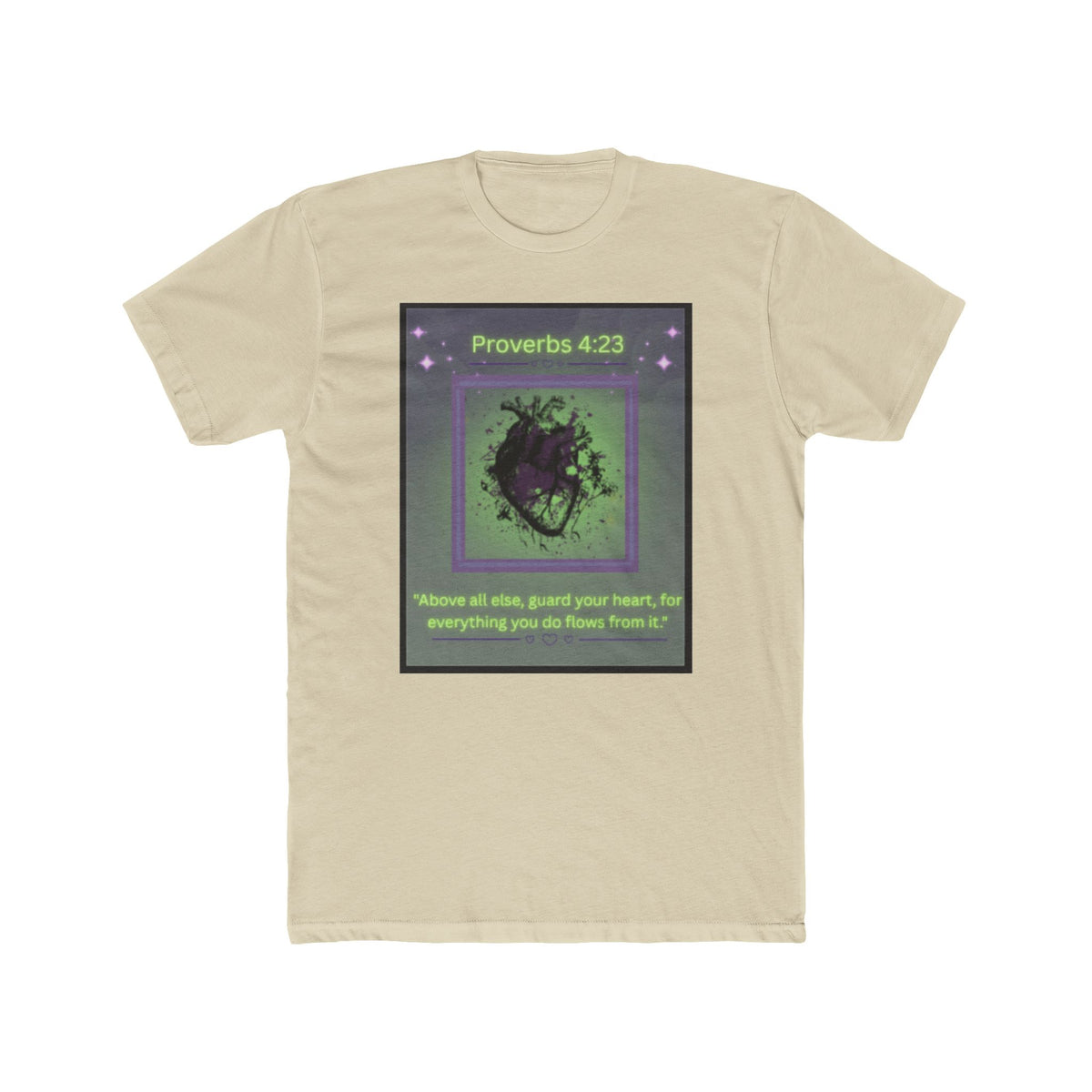 "Guard Your Heart" – Proverbs 4:23 Unisex Cotton Crew Tee