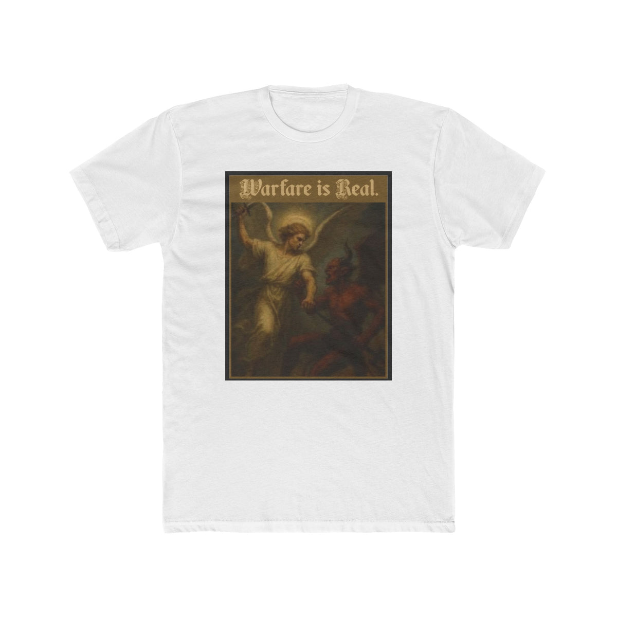 "Warfare Is Real" – Spiritual Battle Tee