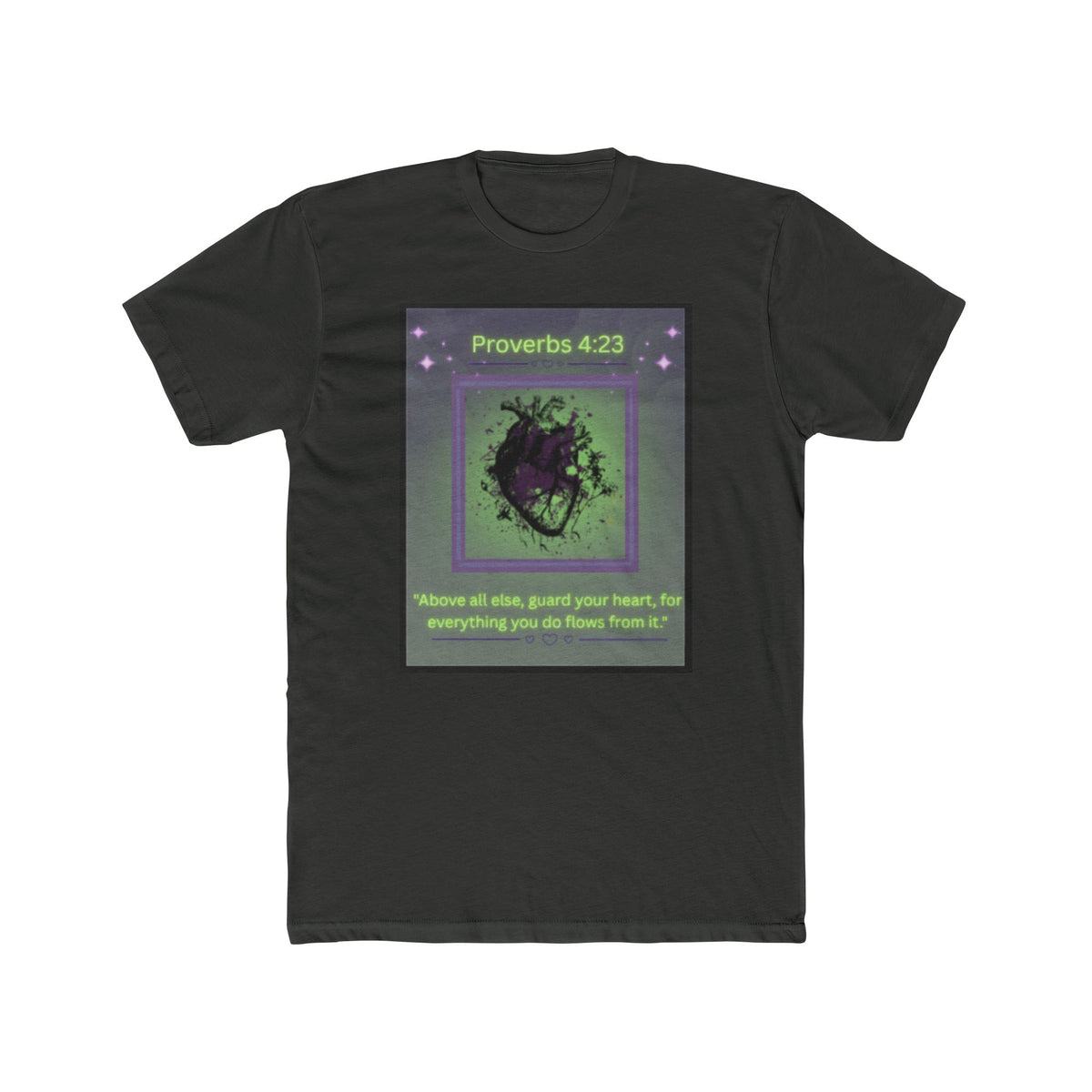 "Guard Your Heart" – Proverbs 4:23 Unisex Cotton Crew Tee