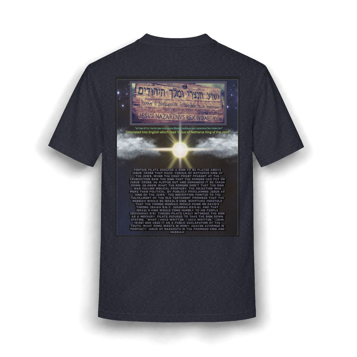Jesus Crucifixion Art Tee — Vintage Religious (front and back)