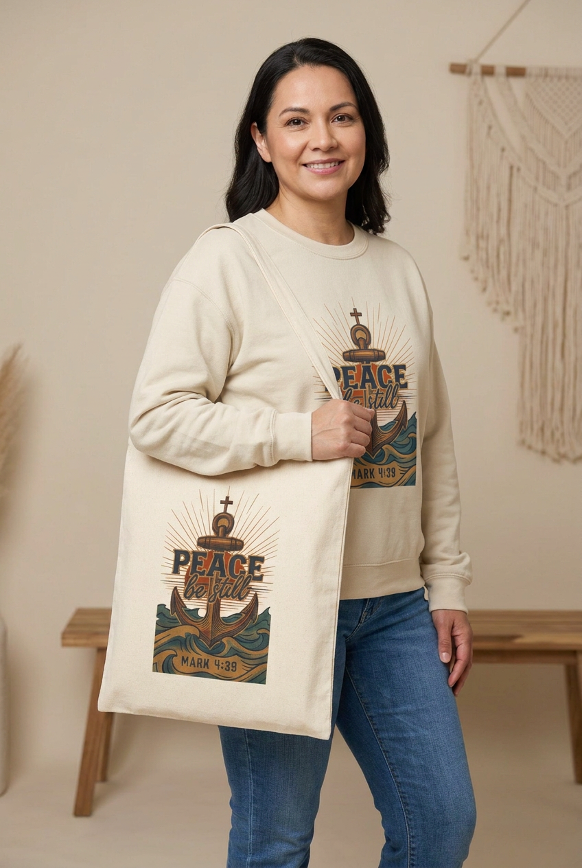 Peace Be Still Anchor Sweatshirt | Christian Men’s Apparel, Mark 4:39