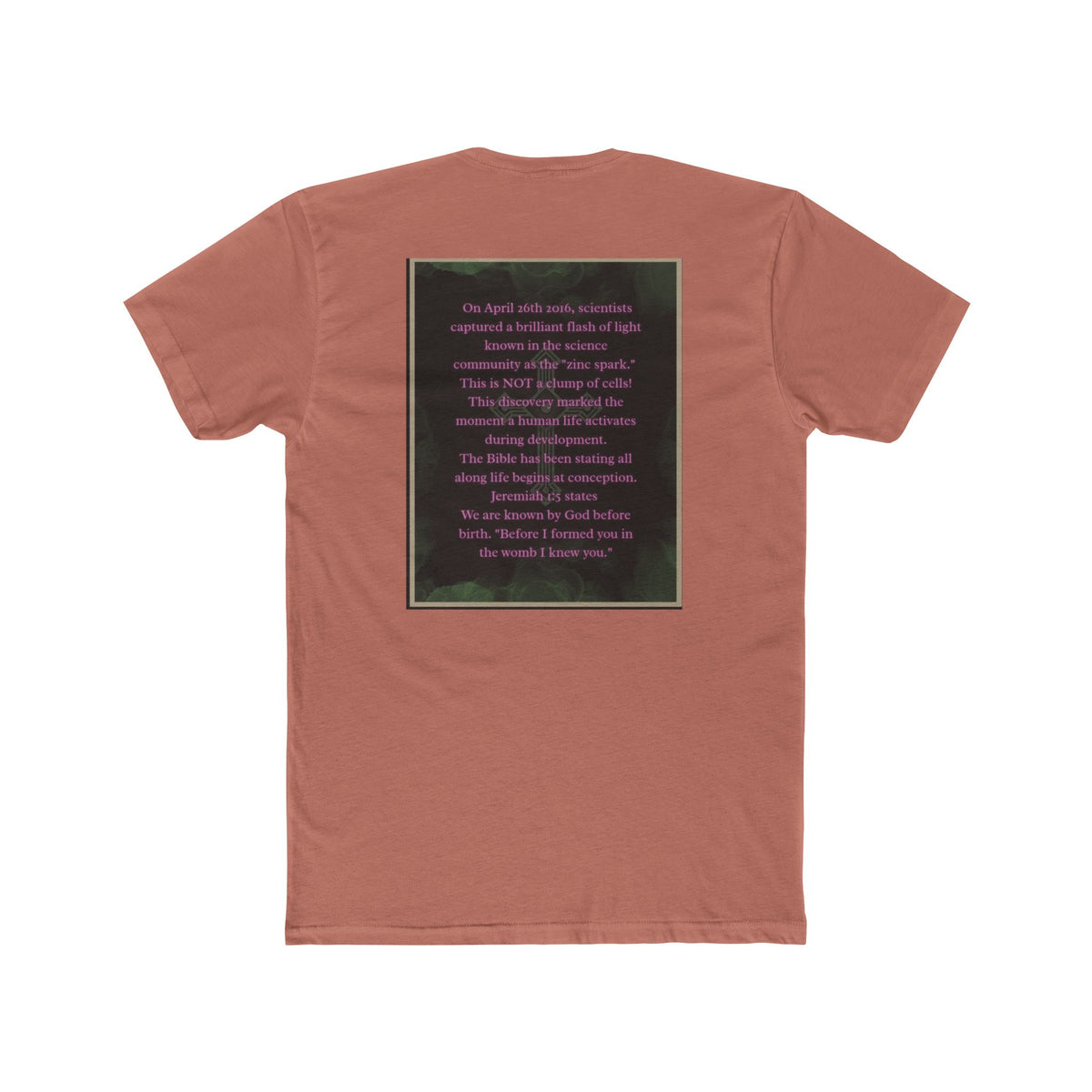 "Science Saw the Spark, Scripture Knew the Source" – Life Begins at Conception Tee