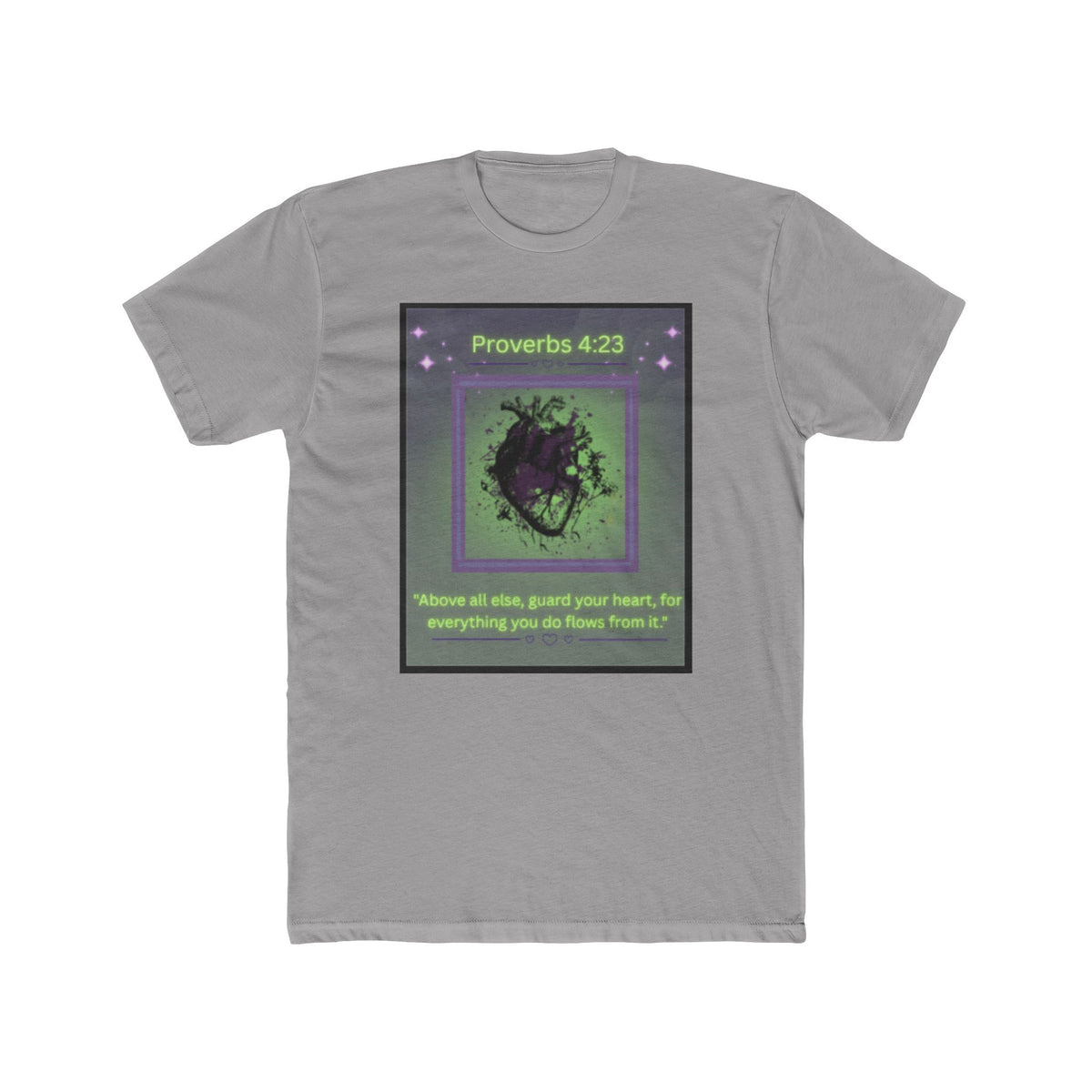 "Guard Your Heart" – Proverbs 4:23 Unisex Cotton Crew Tee