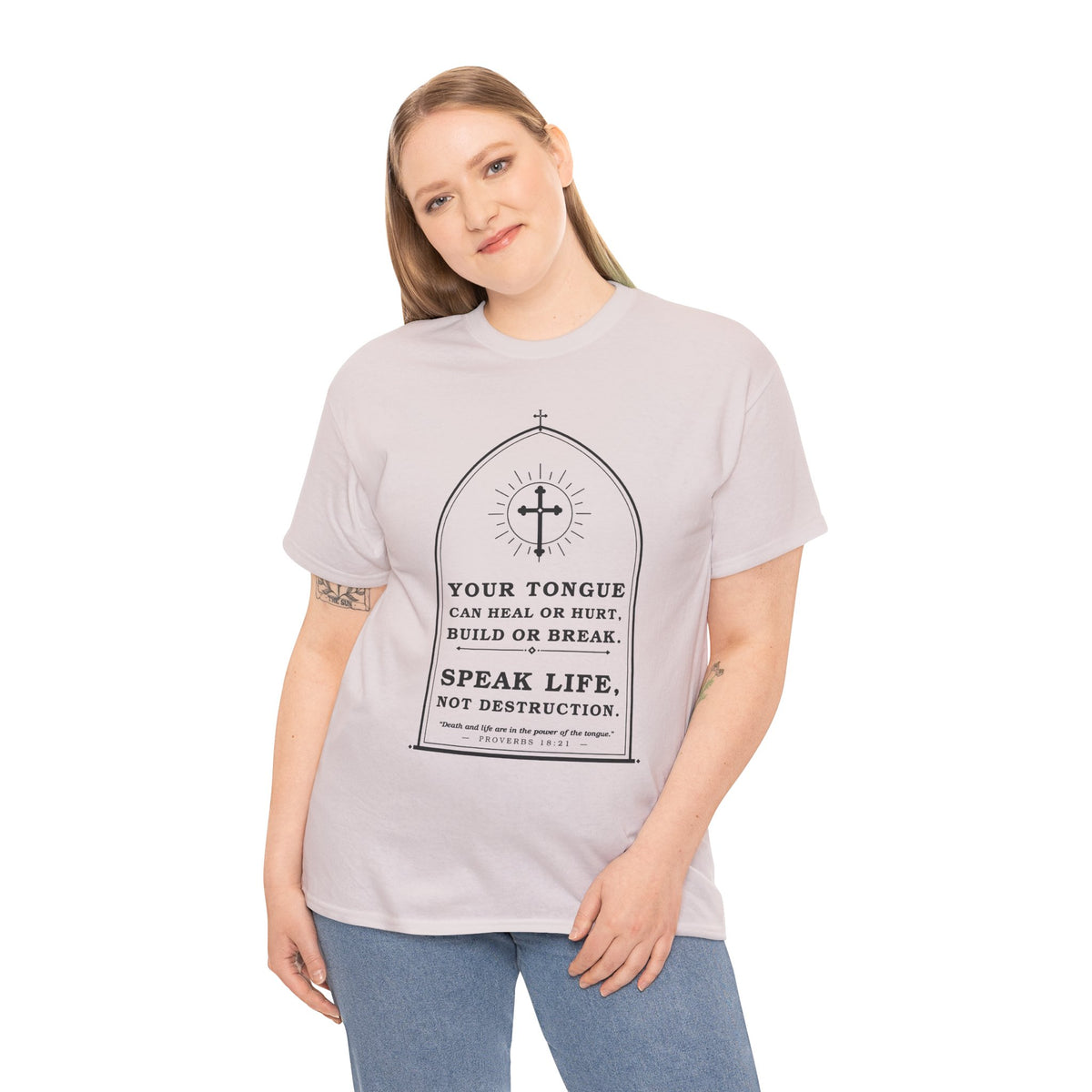 Speak Life -Unisex Heavy Cotton Tee
