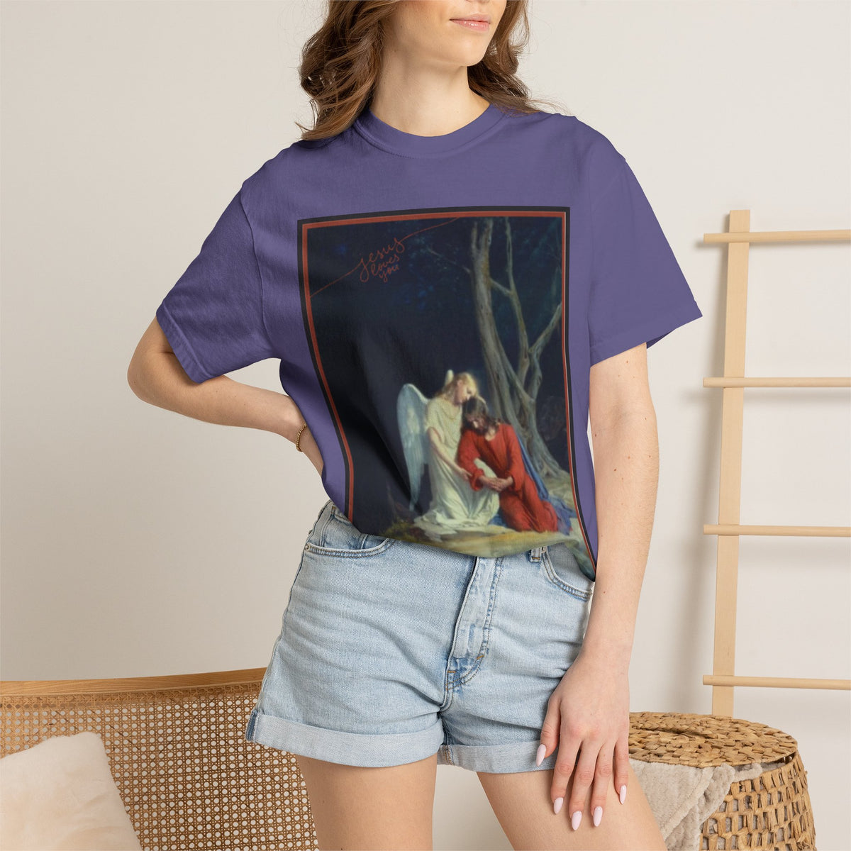 The one who comforts us in our afflictions — Women's Vintage Gothic Illustration Tee